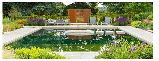 Garden designed with swimming pond specialists oxfordshire 