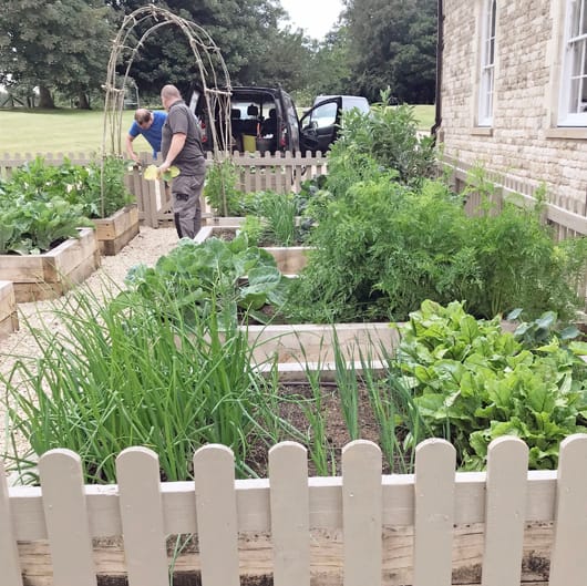Perfect Picket-fenced parterres
